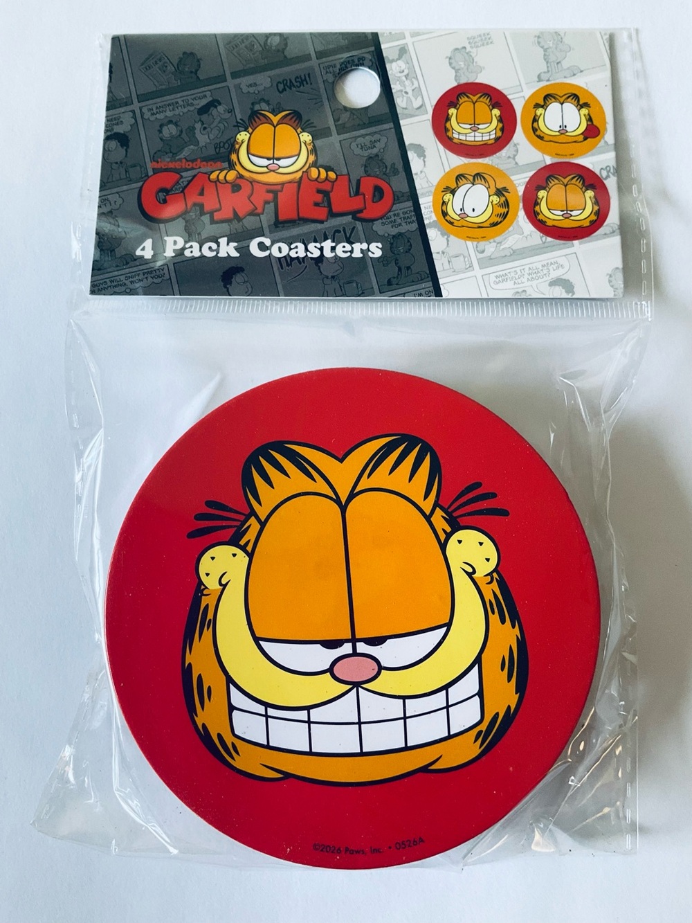 🌼4/$10🌼 Garfield 4pc Round 4” Coaster Set